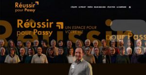 Page d'accueil du site de campagne Réussir pour Passy de Raphaël Castéra, municipales 2026